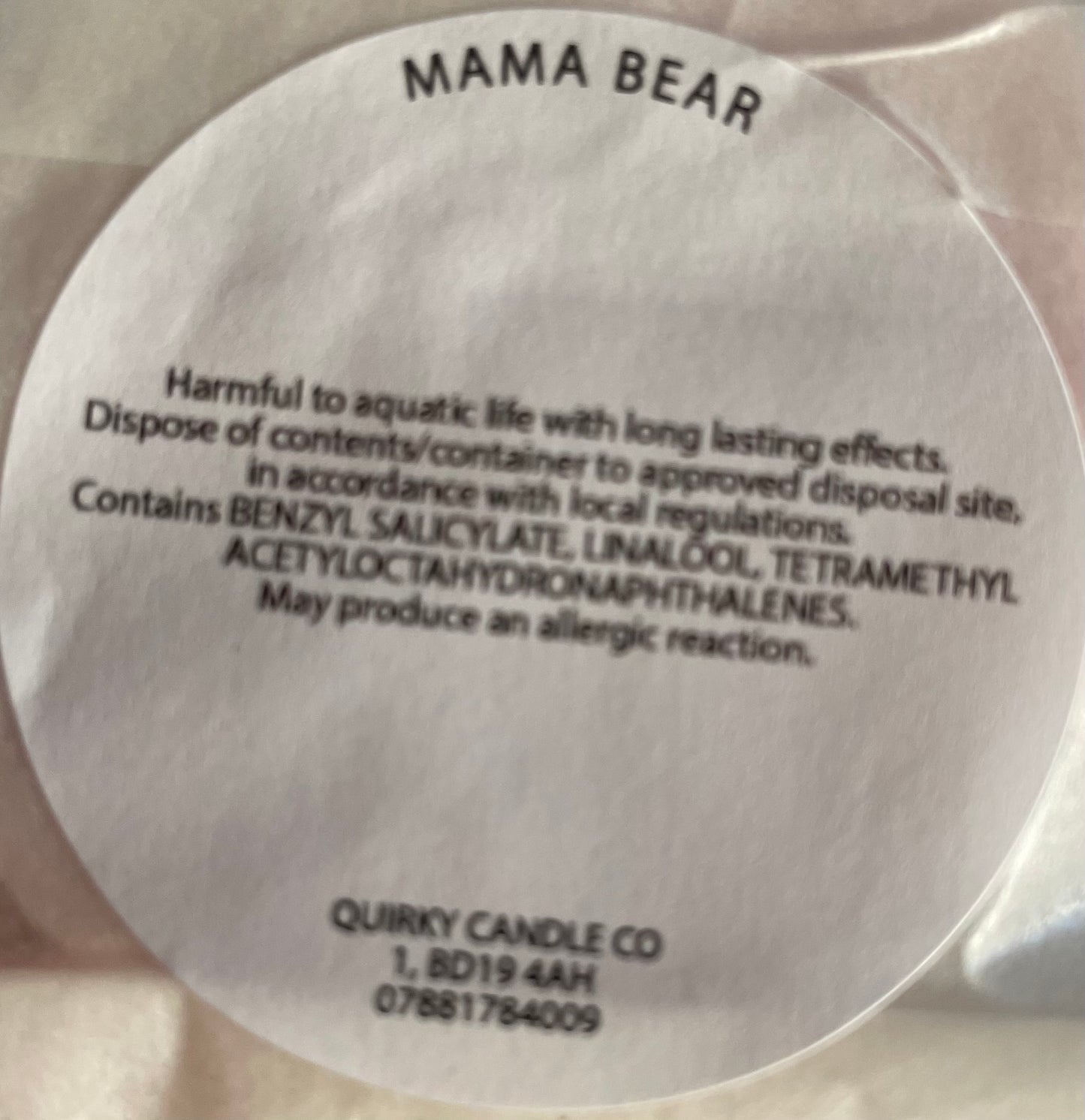 GOOD MUMS SAY BAD WORDS wax melt shape - Mama Bear