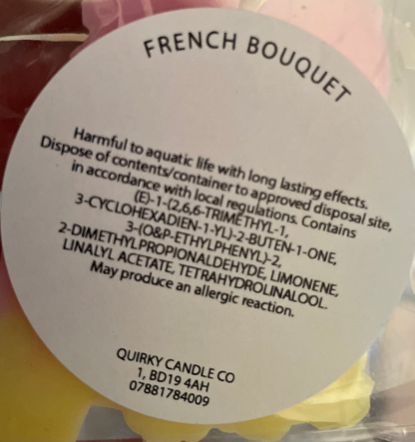 GOOD MUMS SAY BAD WORDS wax melt shape - French Bouquet